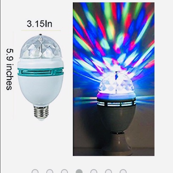 🎈SOLD🎈Never Used. LED Rotating Disco Lightbulb - Picture 3 of 5